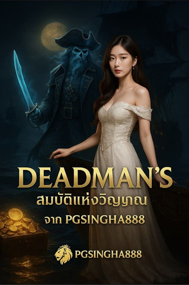DEADMAN’S สล็อตแนวลึกลับจาก PGSINGHA888 ท้าทายทุกการหมุนล่าขุมทรัพย์แห่งวิญญาณ