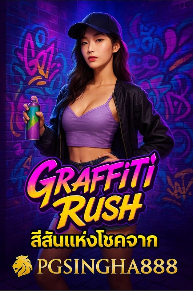 GRAFFITI RUSH จาก PGSINGHA888 สล็อตแนวสตรีทอาร์ตสุดเท่ โบนัสพุ่งแรงทุกสปิน