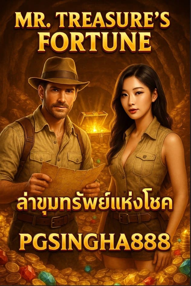 MR. TREASURE’S FORTUNE จาก PGSINGHA888 ล่าขุมทรัพย์ทองคำแห่งโชคลาภในตำนาน