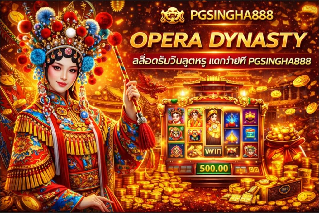 OPERA DYNASTY สล็อตธีมจีนสุดหรู แตกง่ายที่ PGSINGHA888