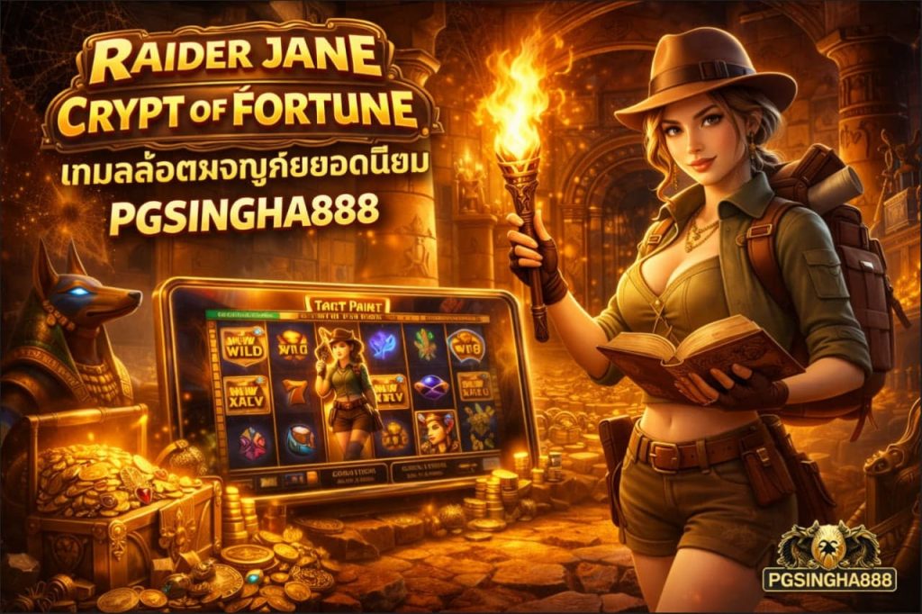 RAIDER JANE CRYPT OF FORTUNE เกมสล็อตผจญภัยยอดนิยม PGSINGHA888