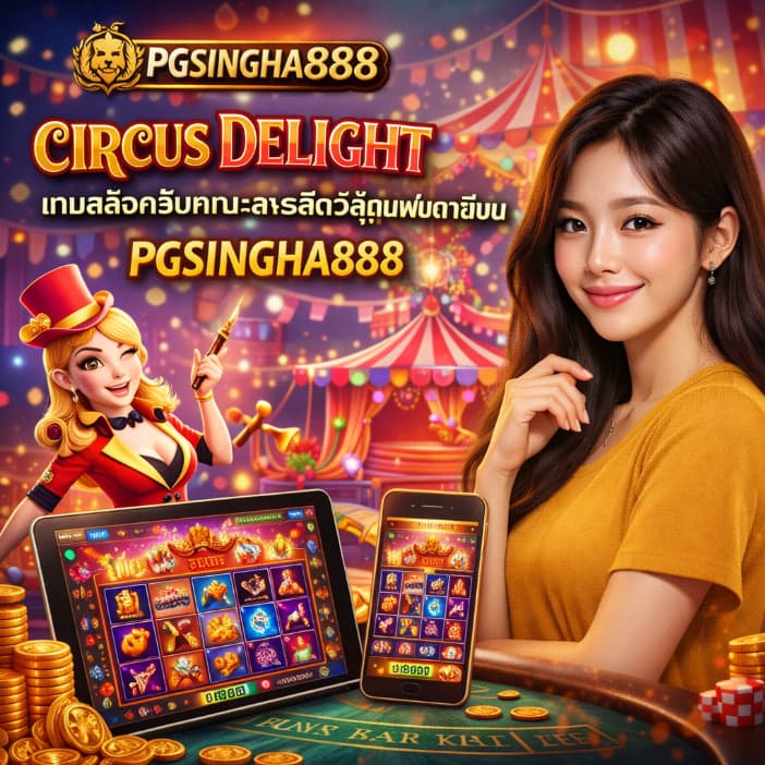 CIRCUS DELIGHT เกมสล็อตธีมคณะละครสัตว์สุดแฟนตาซีบน PGSINGHA888